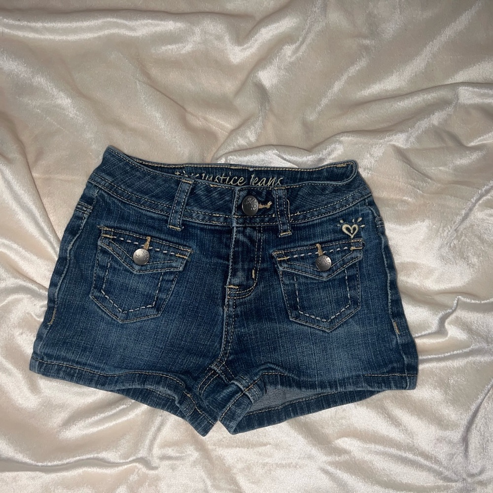 Justice Dark Blue Denim Shorts